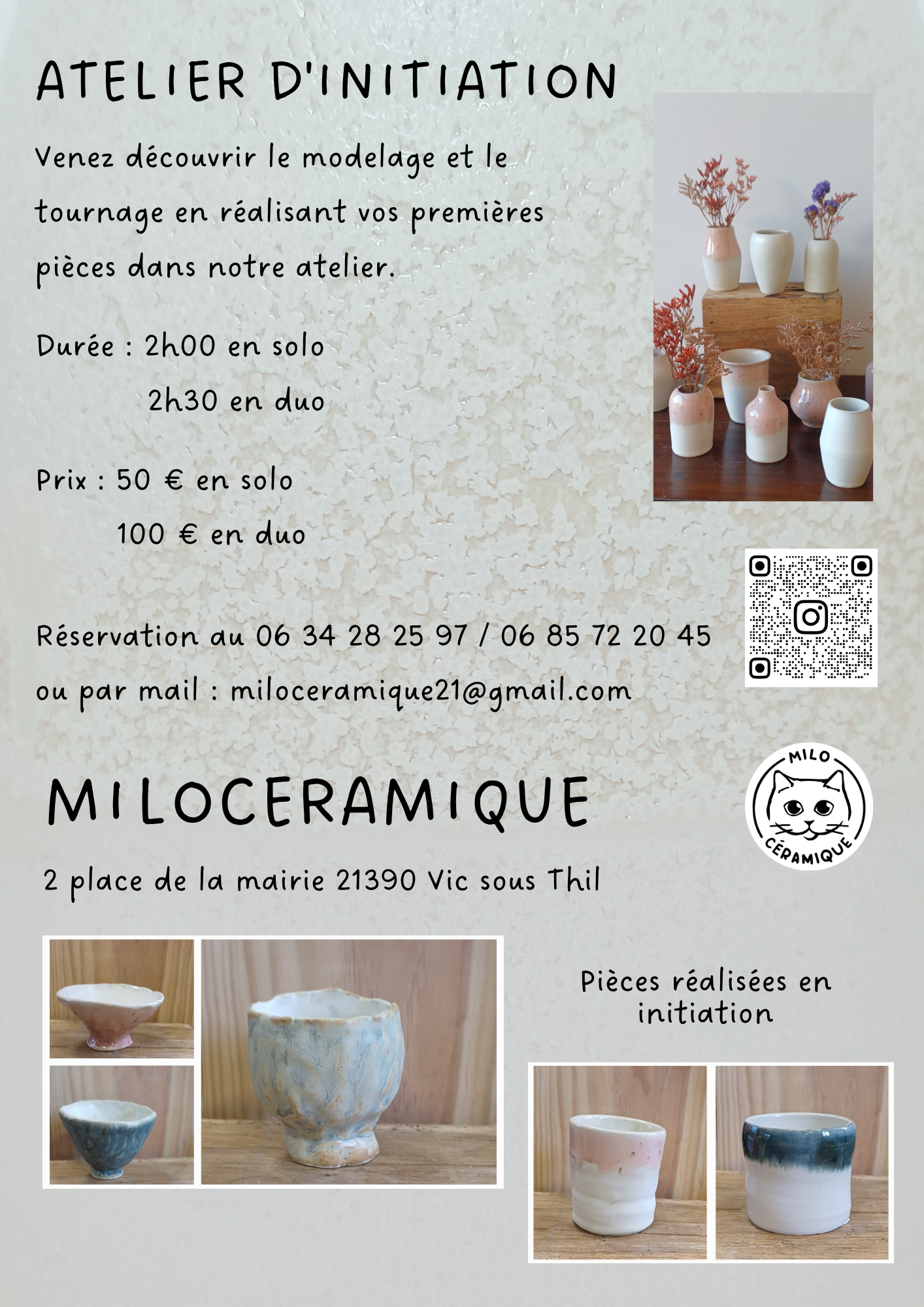 Initiation au tournage à l&rsquo;atelier