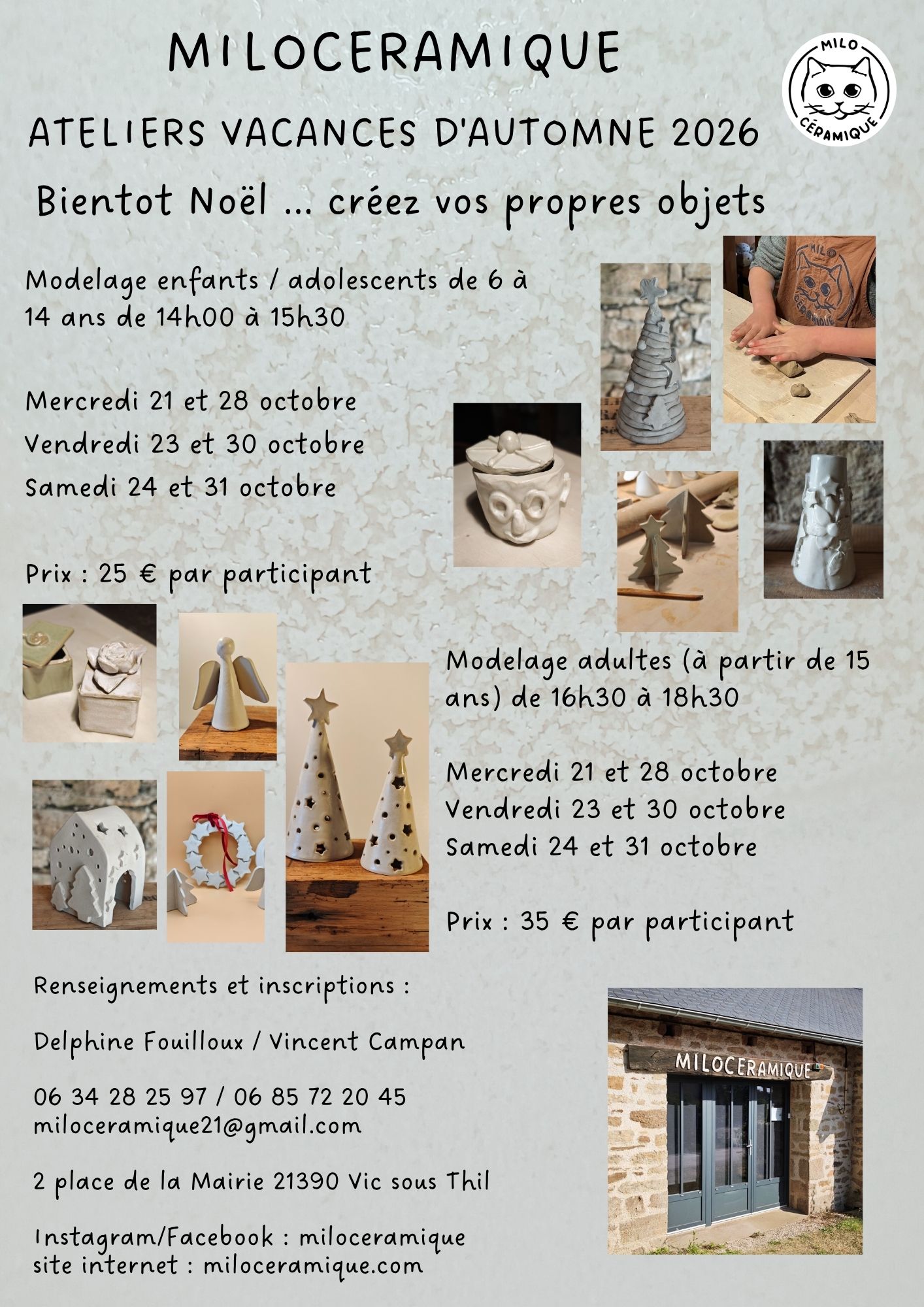 Ateliers d&rsquo;automne 2026 … réalisez vos décorations et objets de Noël